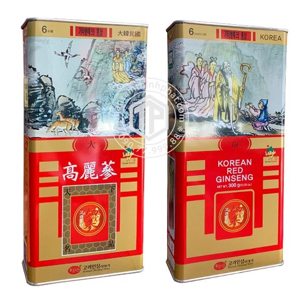 Hồng sâm củ khô hộp thiếc KGS 150g Chính hãng Hàn Quốc