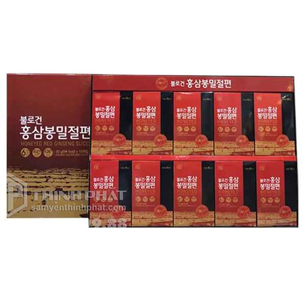 Hồng sâm lát tẩm mật ong Daedong chính hãng Hàn Quốc 6 năm tuổi hộp 200g