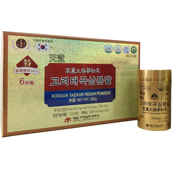 Bột thái cực sâm Hàn Quốc Daedong hộp 3 lọ x 100g