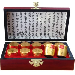 An cung ngưu Hàn Quốc Vũ Hoàng Thanh Tâm hộp gỗ 10 viên