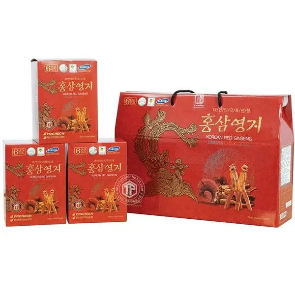 Nước hồng sâm linh chi Hàn Quốc chính hãng Pocheon