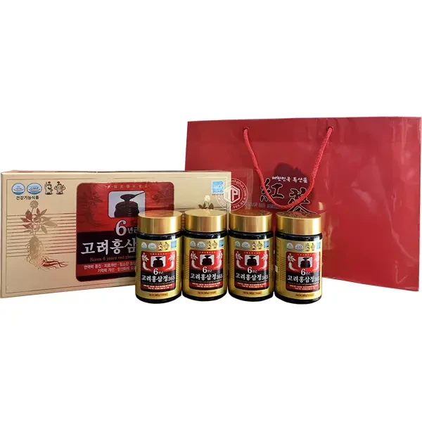 Cao hồng sâm chính hãng 365 sâm Hàn Quốc hộp 4 lọ x 240g