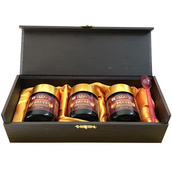Cao Đông Trùng Hạ Thảo Hàn Quốc Gold hộp gỗ 3 lọ x 120g