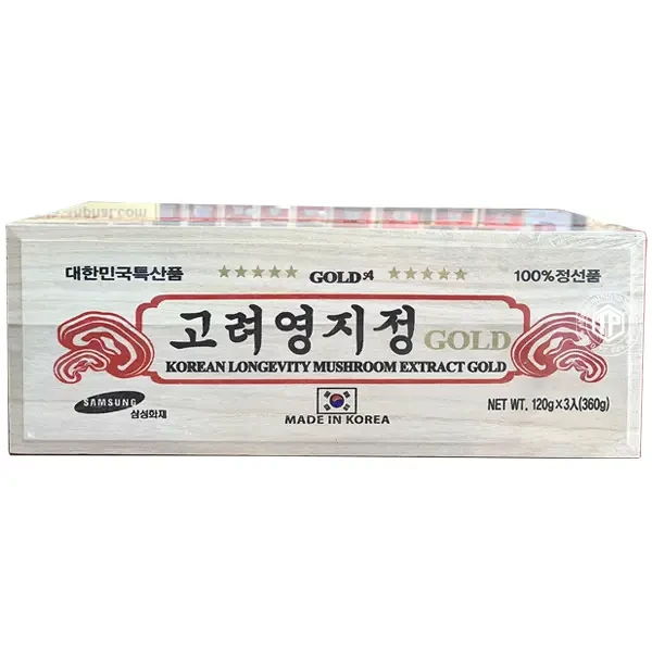 Cao linh chi Hàn Quốc sao vàng Gold hộp gỗ 3 lọ x 120g