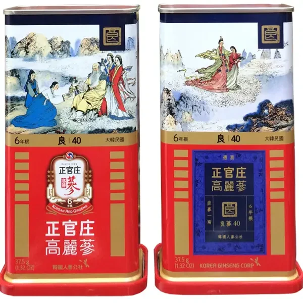 Hồng sâm củ khô hộp thiếc KGC 37.5g hồng sâm Chính phủ Jung Kwan Jang
