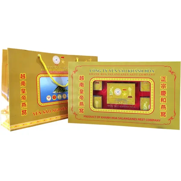 Tổ Yến Sào Khánh Hòa tinh chế hộp quà tặng 5 hộp 3g - 011G