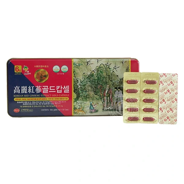 Viên hồng sâm nhung hươu linh chi KGS hộp 120 viên