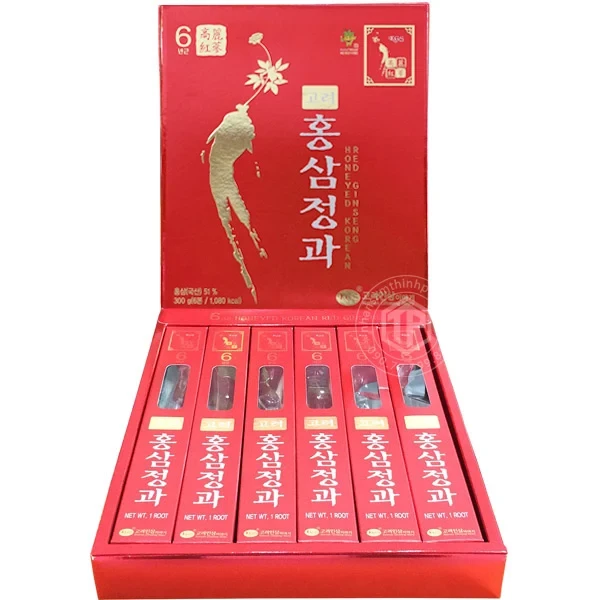 Hồng sâm củ tẩm mật ong chính hãng KGS hộp 300g sâm Hàn Quốc 6 năm tuổi