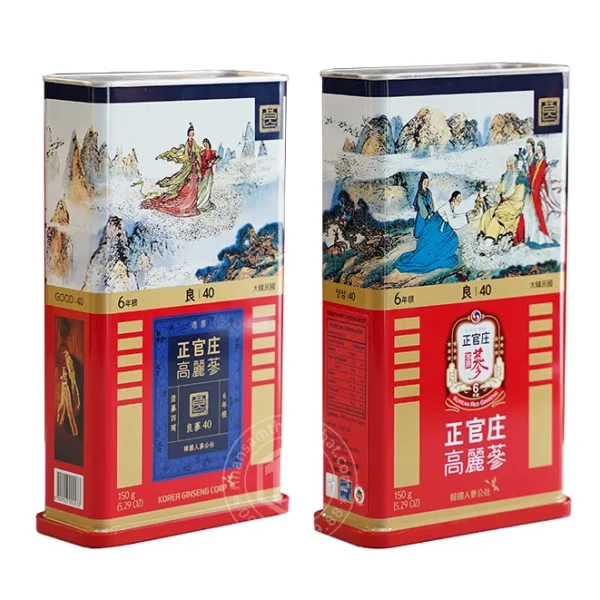 Hồng sâm củ khô KGC 150g 12 củ hộp thiếc hồng sâm Chính phủ Jung Kwan Jang hộp số 40