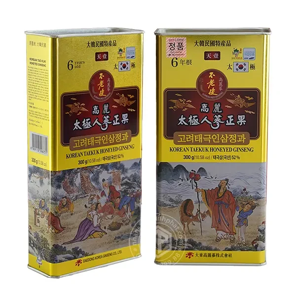 Thái cực sâm tẩm mật ong hộp thiếc 300g Sâm Hàn Quốc 6 năm tuổi cao cấp chính hãng Daedong