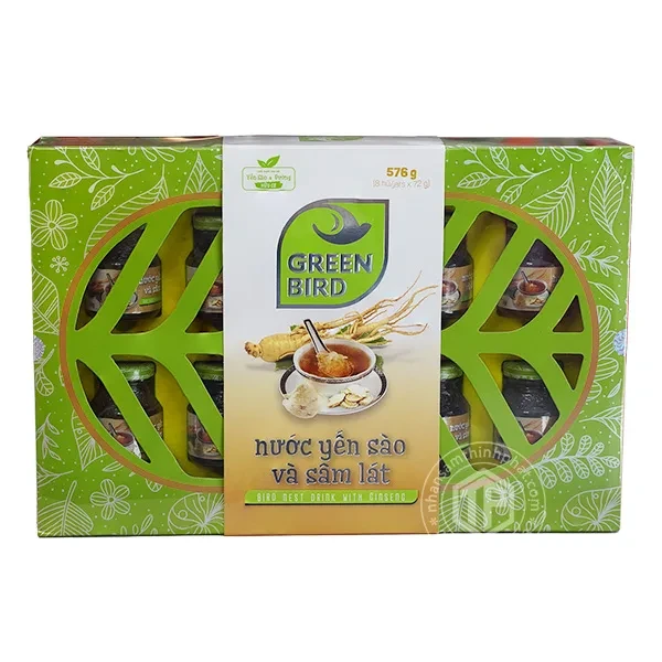 Nước Yến Sào Nhân Sâm hộp 8 hũ x 72g