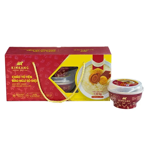 Cháo tổ yến bào ngư sò điệp hộp 6 chén x 255g