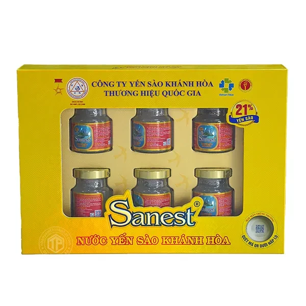 Yến Sào Sanest Khánh Hòa hộp 6 lọ