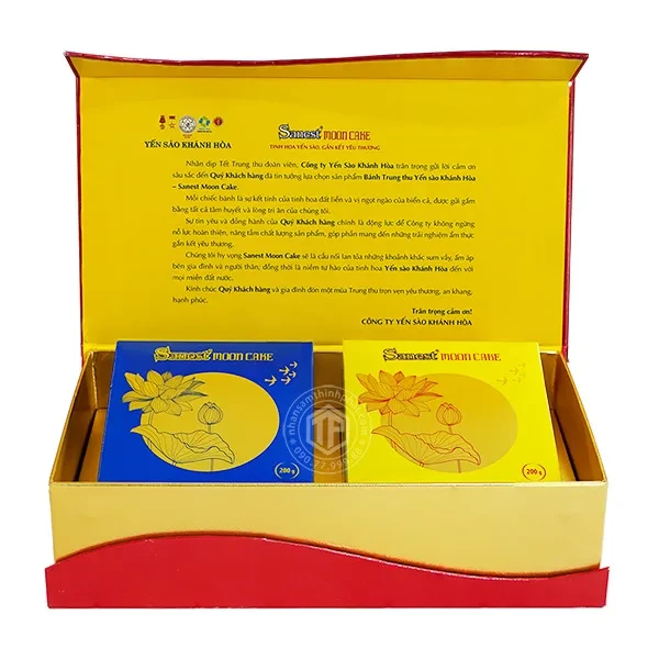 Bánh trung thu Yến Sào nhân mềm hộp 2 bánh x 200gr