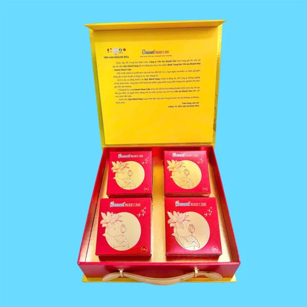 Bánh trung thu Yến Sào thập cẩm hộp 4 bánh x 120gr