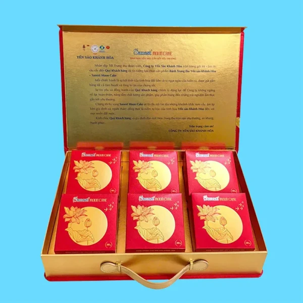 Bánh trung thu Yến Sào thập cẩm hộp 6 bánh x 200g