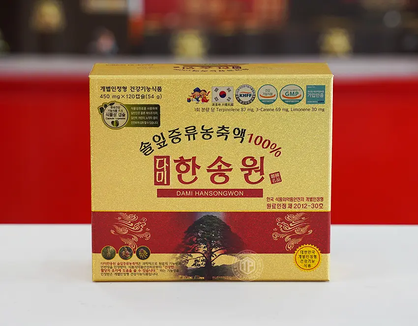 Viên tinh dầu thông đỏ Chính phủ Hàn Quốc Dami Hansongwon cao cấp 120 viên Viên tinh dầu thông đỏ Chính phủ Hàn Quốc Dami Hansongwon cao cấp 120 viên