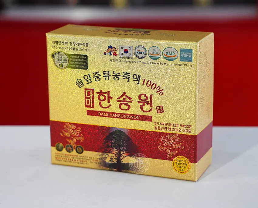 Viên tinh dầu thông đỏ Chính phủ Hàn Quốc Dami Hansongwon cao cấp 120 viên Viên tinh dầu thông đỏ Chính phủ Hàn Quốc Dami Hansongwon cao cấp 120 viên