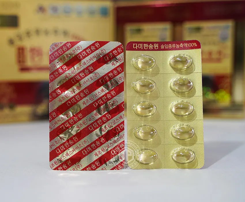 Viên tinh dầu thông đỏ Chính phủ Hàn Quốc Dami Hansongwon cao cấp 120 viên Viên tinh dầu thông đỏ Chính phủ Hàn Quốc Dami Hansongwon cao cấp 120 viên