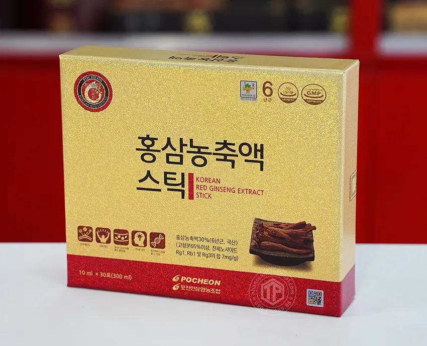 Nước hồng sâm Hàn Quốc cao cấp Pocheon hộp 30 gói x 10ml