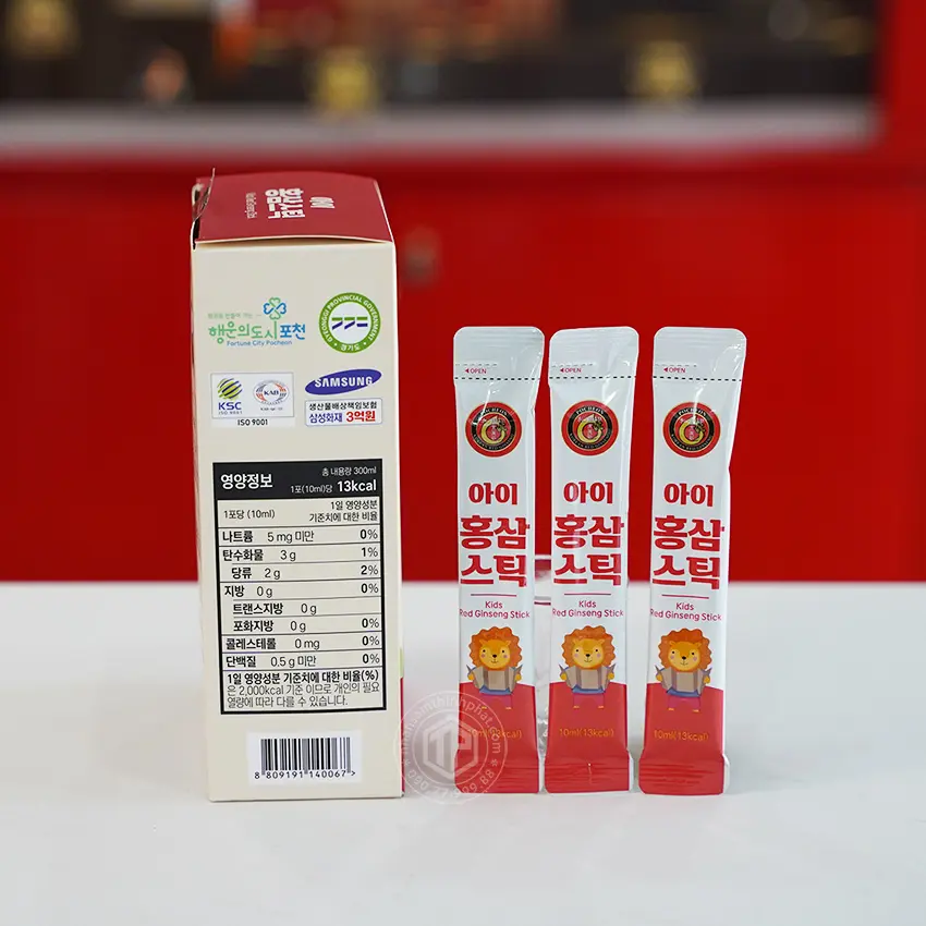 Nước hồng sâm Pocheon dành cho trẻ em dạng thanh - Kids red ginseng stickNước hồng sâm Pocheon dành cho trẻ em dạng thanh - Kids red ginseng stick Nước hồng sâm Pocheon dành cho trẻ em dạng thanh - Kids red ginseng stickNước hồng sâm Pocheon dành cho trẻ em dạng thanh - Kids red ginseng stick