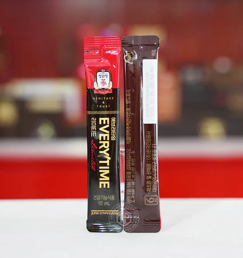 Nước tinh chất địa sâm KGC Jung Kwan Jang Everytime Limited hộp 30 gói x 10ml
