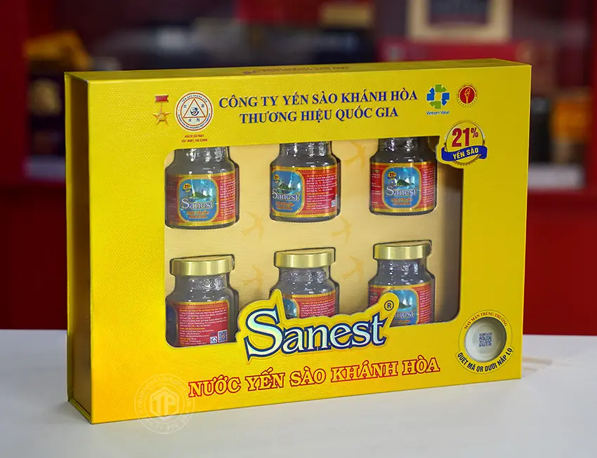 Yến Sào Sanest Khánh Hòa hộp 6 lọ