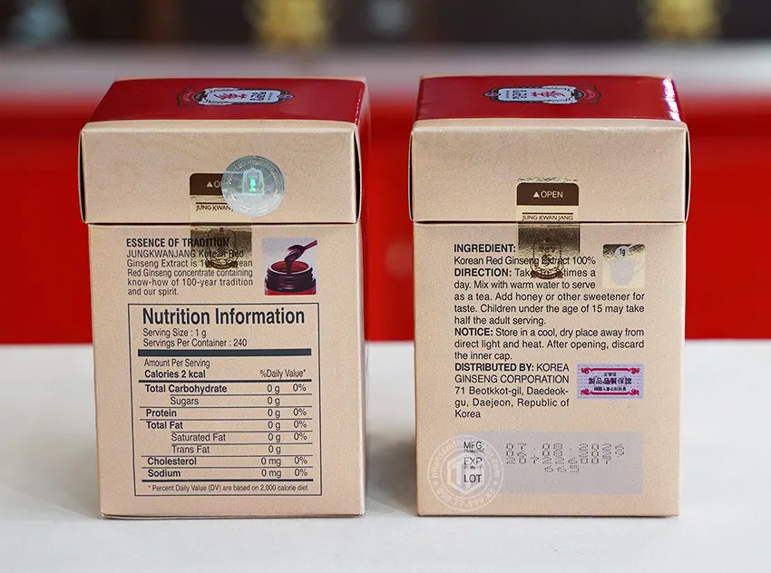 Cao hồng sâm Chính phủ Hàn Quốc cao cấp KGC Jung Kwan Jang 240g