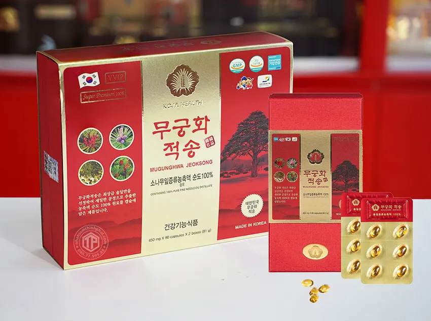 Viên tinh dầu thông đỏ Hàn Quốc Mugunghwa Jeoksong