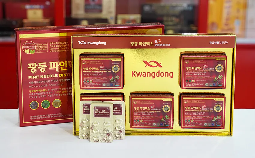 Viên Tinh Dầu Thông Đỏ Hàn Quốc Kwangdong Chính hãng 120 Viên Cao cấp chất lượng