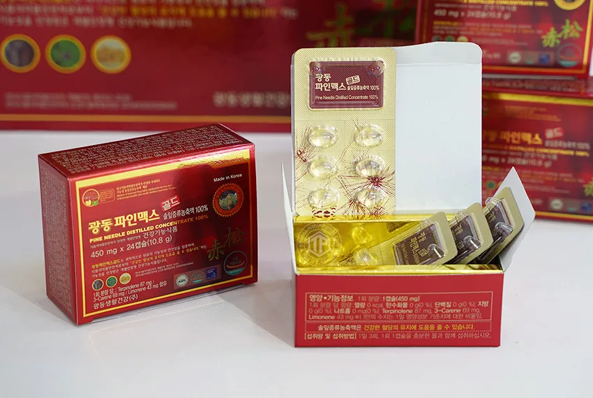 Viên Tinh Dầu Thông Đỏ Hàn Quốc Kwangdong Chính hãng 120 Viên Cao cấp chất lượng
