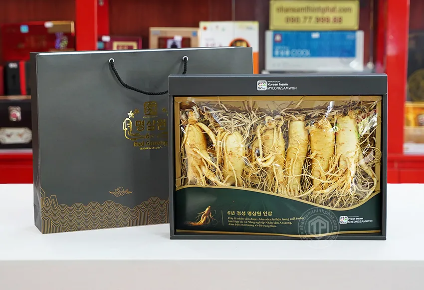 Nhân sâm tươi Hàn Quốc loại 1 nhập khẩu kg 6 củ