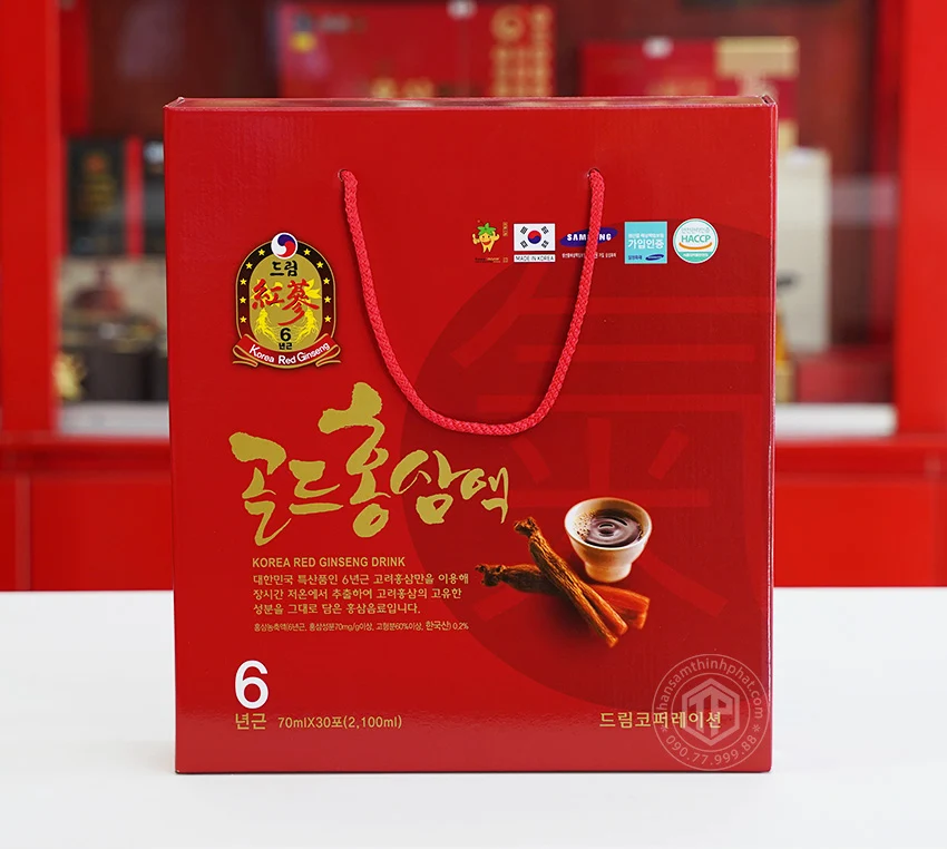 Nước hồng sâm 6 năm Korea Red Ginseng Drink Sobek chính hãng Hàn Quốc