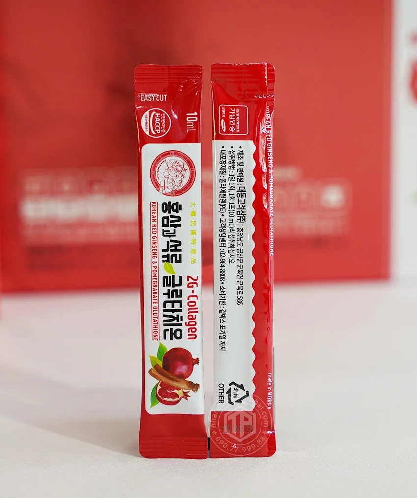 Nước hồng sâm lựu Collagen Glutathione Daedong Hàn Quốc hộp 30 gói x 10ml