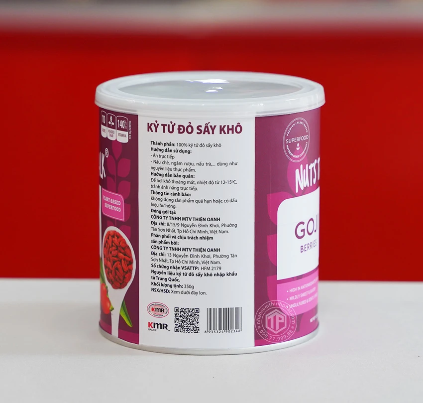 Kỷ tử sấy khô Goji Berries lon 350g