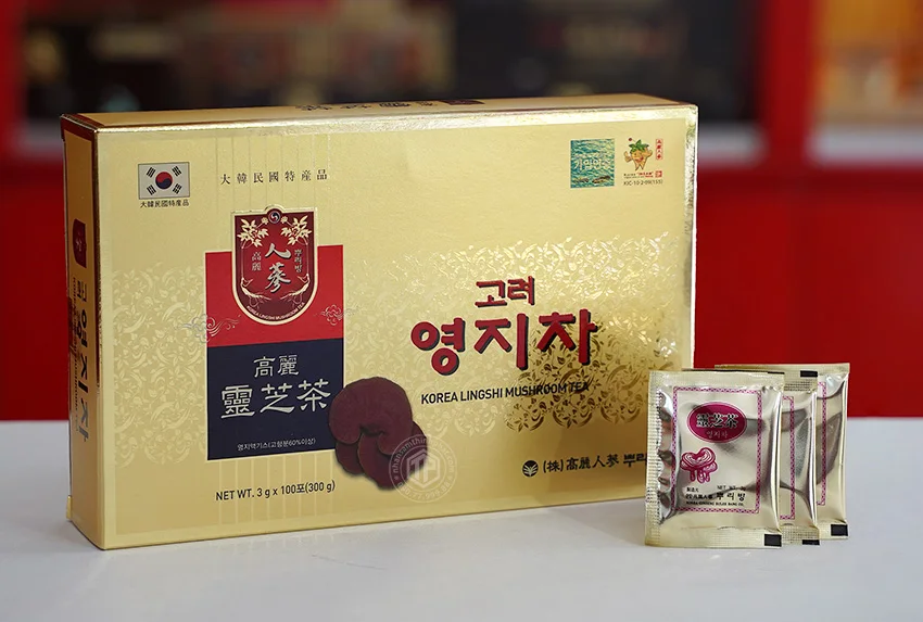 Trà Linh Chi Hàn Quốc Korea Lingshi Mushroom 100 gói x 3g Trà Linh Chi Hàn Quốc Korea Lingshi Mushroom 100 gói x 3g