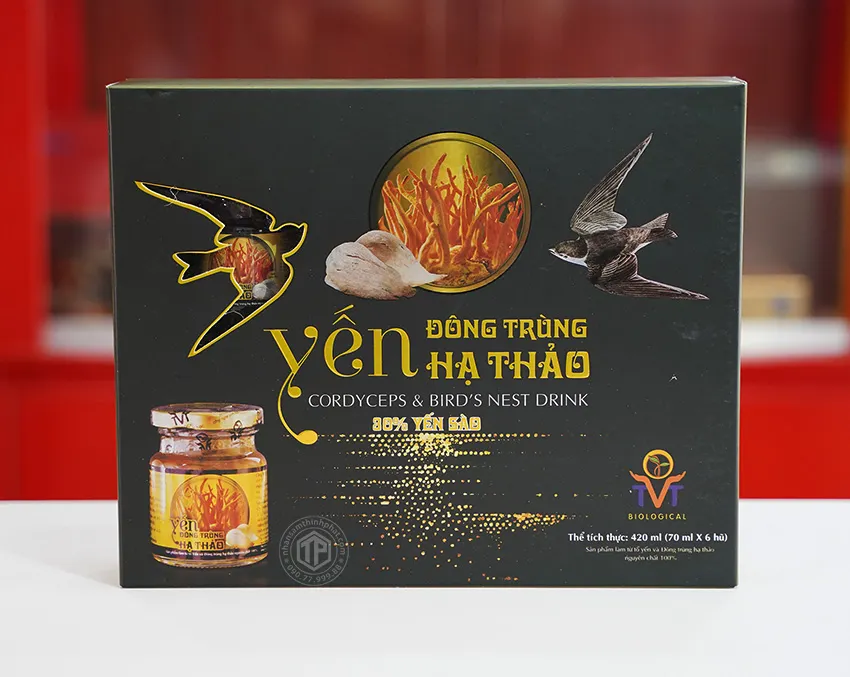 Yến đông trùng hạ thảo có đường hộp 6 lọ